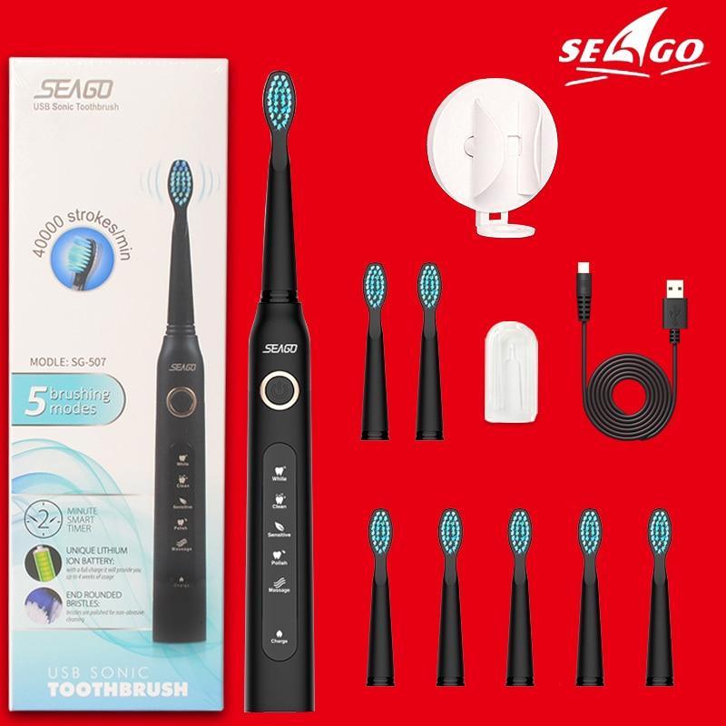 Electric Vibration Toothbrush Sonic Rechargeable Top Quality Smart Chip Teethbrush Head Replaceable Whitening Healthy Best Gift For Adults And Kids