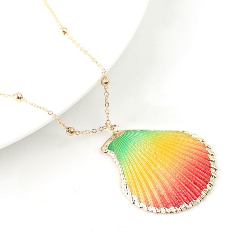 Boho Conch Shell Necklace Shell Gold Shell Chain Necklace Women Seashell Choker Necklace Pendants Jewelry Bohemian Female