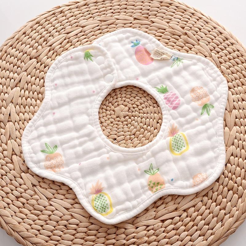 Unisex 360 Degree Rotation 8 Layers Gauze For Baby Kids Burp Cloth For Newborn Infant Saliva Towel