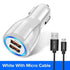 Car LED 18W 3.1A Charger Dual USB Fast Charging QC Phone Charger Adapter Cars Gadgets