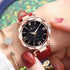 Women Casual Leather Ladies Watch Quartz Wrist Watch Starry Sky Female Clock For Women and Lady and Girls