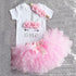 Luxury Modern Baby Girl First 1st Birthday Party Dress Cute Pink Tutu Cake Outfits For Birthday Party with Big Bow And Unicorn Design