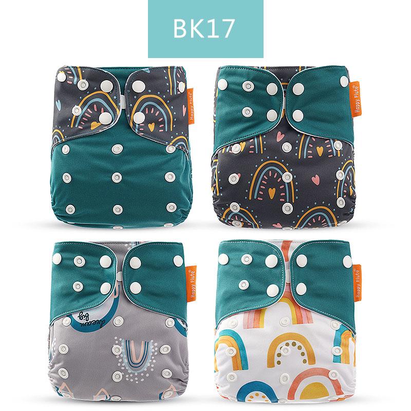 4pcs/set Washable Eco-Friendly Cloth Diaper Cover Adjustable Nappy Cloth Diapers Cloth Nappy For Baby Boys and Grils Baby