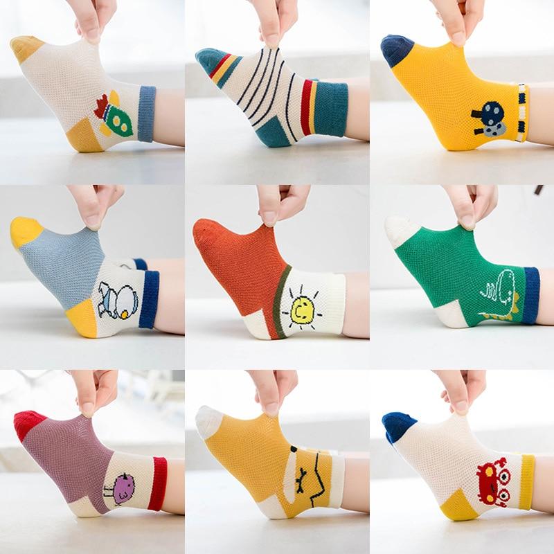 5Pairs Newborn Cotton infant Anti-slip floor socks for Boys/Girls Cute Cartoon animal Baby Toddler Socks For Baby and Kids