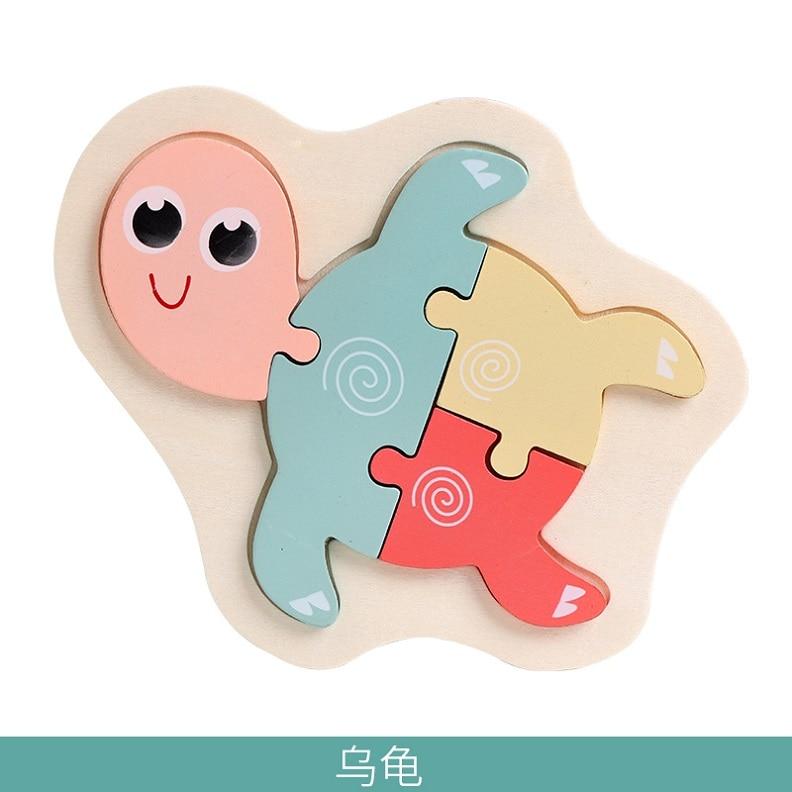 Wooden Children Colorful Animal Stevvex Puzzle for Toddler Creative Puzzle Early Educational Toys for Boys and Girls 2-4