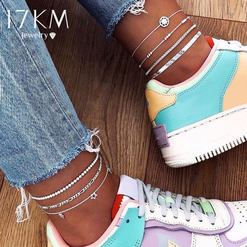 Vintage Anklet Brecelets Set Fashion For Women Multilayers Adjustable Anklet Jewelry Design