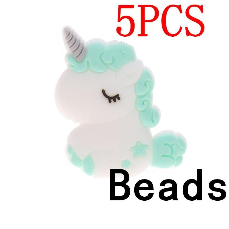 Silicone Unicorn Teether Beads Cute Cartoon Rodent BPA Free Baby Teething Toy For Baby and Kids