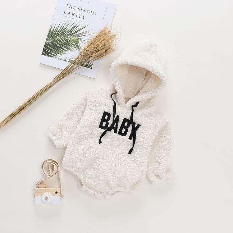 Luxury Modern Newborn Baby Boy/Girl Clothes Long Sleeve Hoddies Bear Zipper Baby Romper Clothes Autumn Winter Season For Kids and Baby