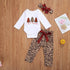 Newborn Baby Boys Girls Christmas Tree Printed Pullover Top and Leopard Pants Christmas Outfits 3pcs