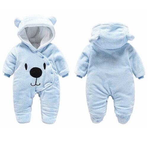 Newborn Winter Hoodie Baby Rompers Outwear Infant Baby Jumpsuit 3M -12M For Girls and Boys Winter Romper