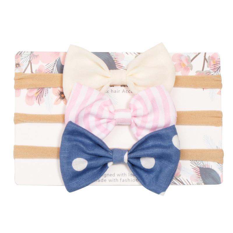 Baby Girls Headband Infant Elastic Headwear Kids Hair Accessories Bow Set For Baby Girls