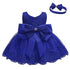 Modern luxury Baby Elegant Baby Girls 1st Year Birthday Dress Halloween Costume Party Dress For Baby And Girls With Big Bow And Modern Unique Colors