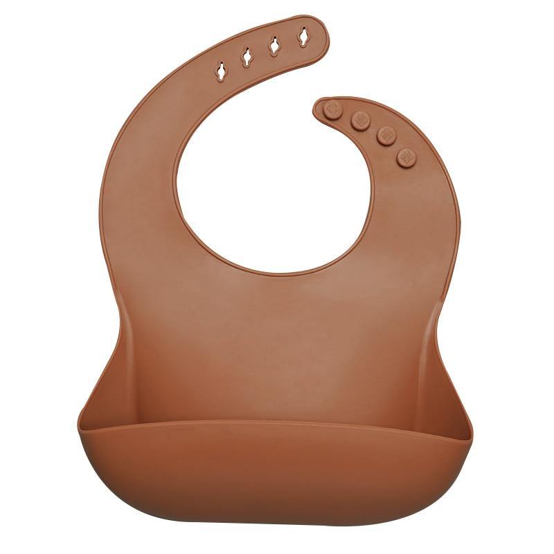 Silicon Breastplate Baby Bib Waterproof Solid Infant Bandana Bibs Newborn Feeding Burp Cloth Bib For Kids