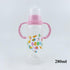 Unisex Baby 150/280ml Wide Mouth Soft Silicone Cover Straw Drinking Milk Bottle For Newborn Nursing Product With Handle