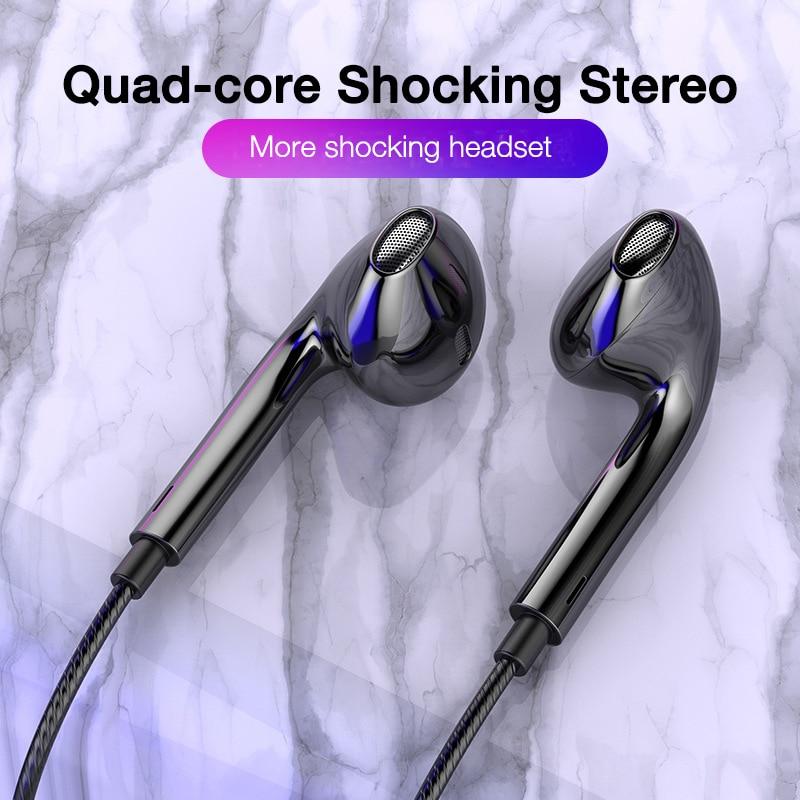 STEVVEX  Mobile Wired Headphones With 3.5 Sport Earbuds with Bass Phone Earphone Wire Stereo Headset Mic Music Earphones