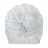 Handmade Pleated Flower Babies' Knitted Cotton Cloth Turban For Baby Girls In Elegant Style