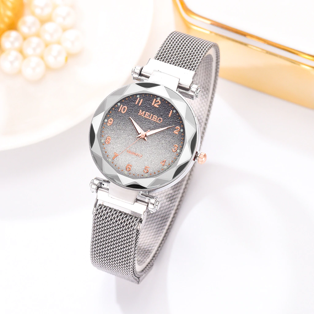 Hot Sale Women Magnet Buckle Gradient Color Watches Luxury Ladies Fashion Female Wristwatches For Gift Clock For Women and Girls