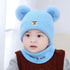 Modern Luxury Children Hats Pom Pom Ball Hat Kids Warm Wool Hooded Hat Baby Scarves Toddler Caps For Kids