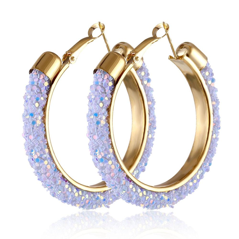 New Big Circle Round Hoop Earrings for Women's Fashion Statement Golden Punk Charm Earrings Party Jewelry