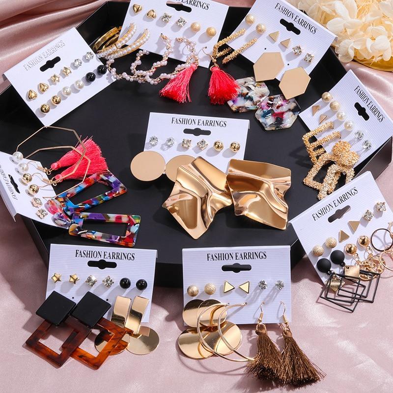 Vintage Retro Acrylic Earring Statement Luxury Tassel Earrings Korean Dangle Drop Earrings for Women Fashion earings Jewelry