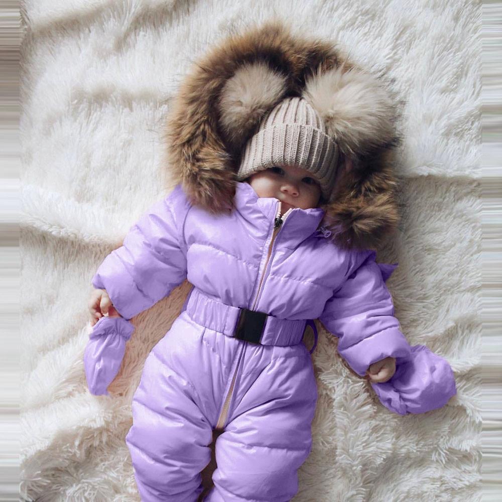 Winter Clothes For Infant Baby Hooded Warm Thick Snowsuit Jumpsuit Romper for Boys and Girls In Trend New Style