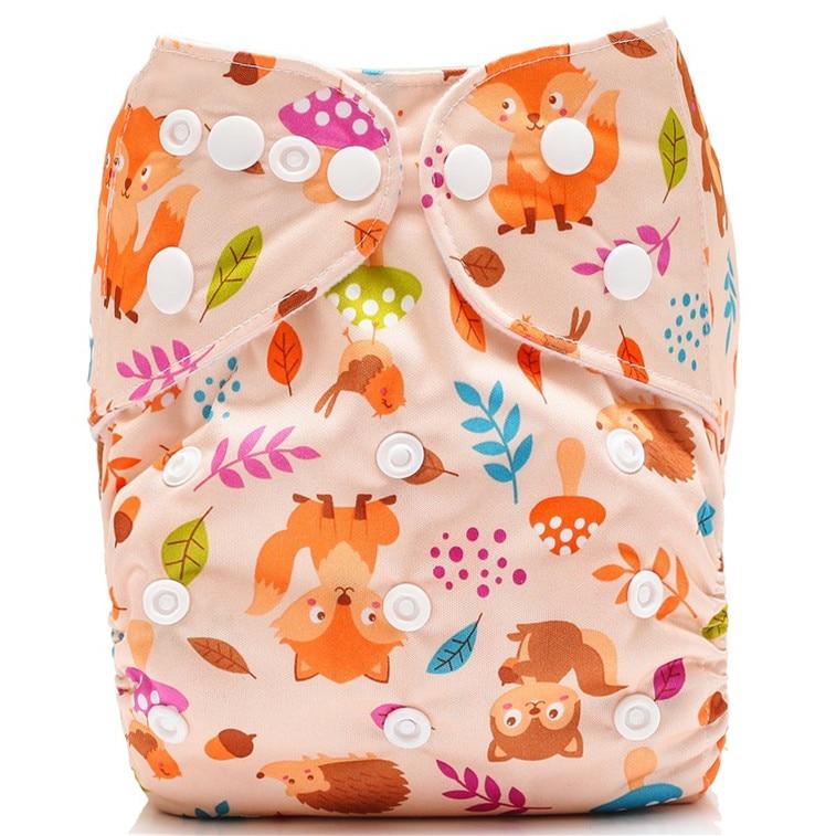 Baby Pocket Cloth Diaper Nappy Reusable Adjustable Washable No Inserts Nappie For Baby In Modern Printed Style