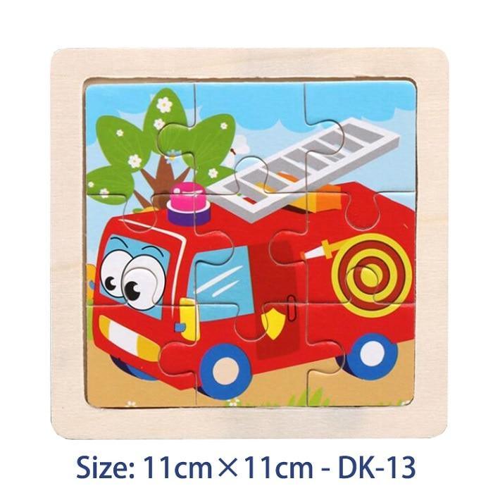 38 Style Cartoon Wooden Puzzle Children Animal/ Vehicle Toy For  2-6 Year Baby Early Educational Toys for Kids