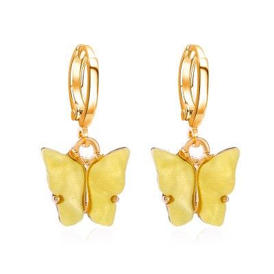 Fashion Bohemian punk Earrings Jewelry gold & silver color butterfly shape Stud Earrings