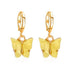 Fashion Bohemian punk Earrings Jewelry gold & silver color butterfly shape Stud Earrings