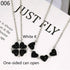 New Fashion Folding Four Clover Pendant Heart Necklaces Simple Flower Necklace for Women Birthday Jewelry