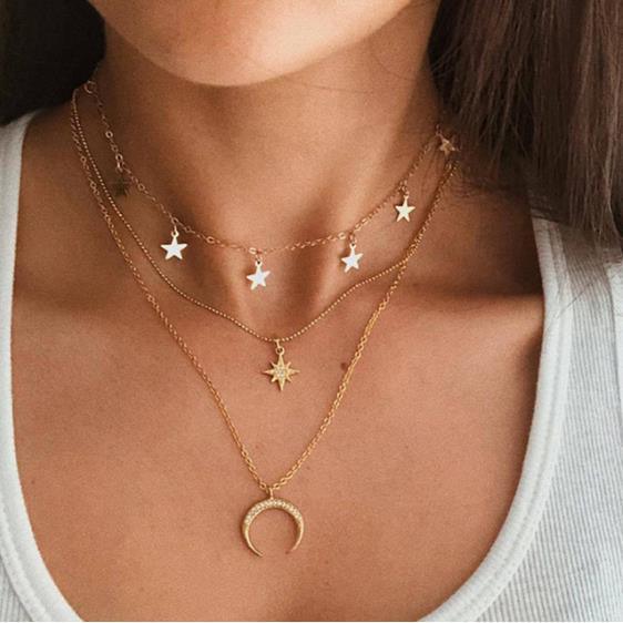 Modern Luxury Design Cross Gold Pendant Necklaces For Women In Gold Modern Jewelry Style