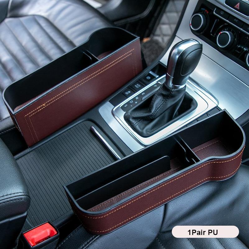 NEW Car Crevice Storage Box Seat Gap Pocket Catcher Organizer Universal Seat Organizer Card Phone Holder Pocket