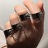 Punk Cool Hip Hop Multi-layer Adjustable Chain Four Open Finger Rings For  Women and Man in Rotate Rings Luxury Style