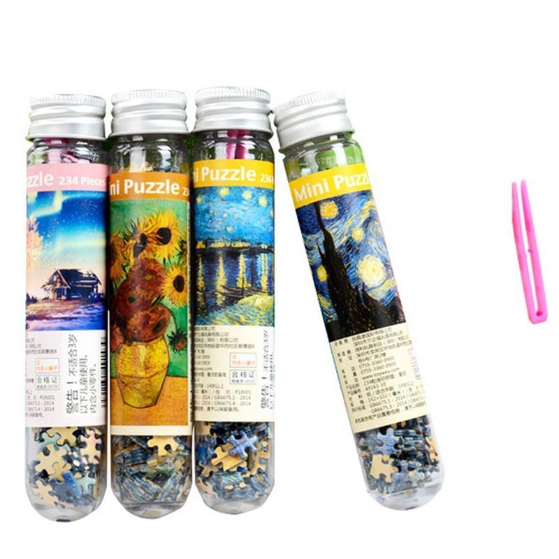 234 PCS Multi-type Landscape Puzzle Game Test Tube Packaging Educational Toys Or Adults Puzzle Toys Kids