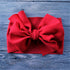 Newborn Large Bow Headwrap for Baby Girl Fabric Messy Bow Headband Turban Bowknot Tie