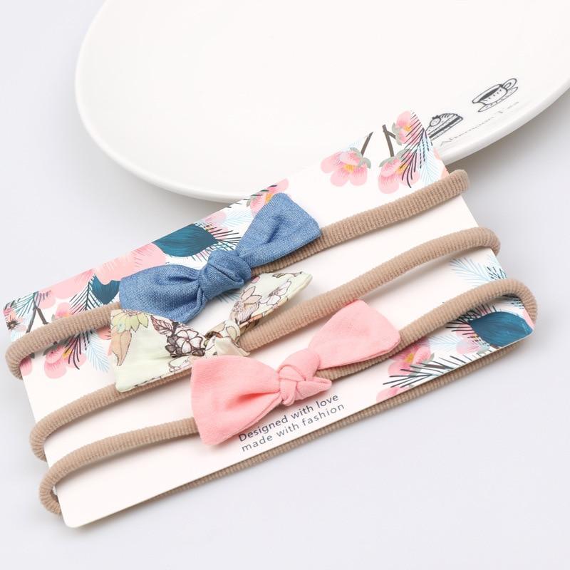 Cute Bow Baby Headband for Girl Nylon Head Bands Turban Newborn Headbands Hairbands for Kids Baby Hair Accessories For Baby