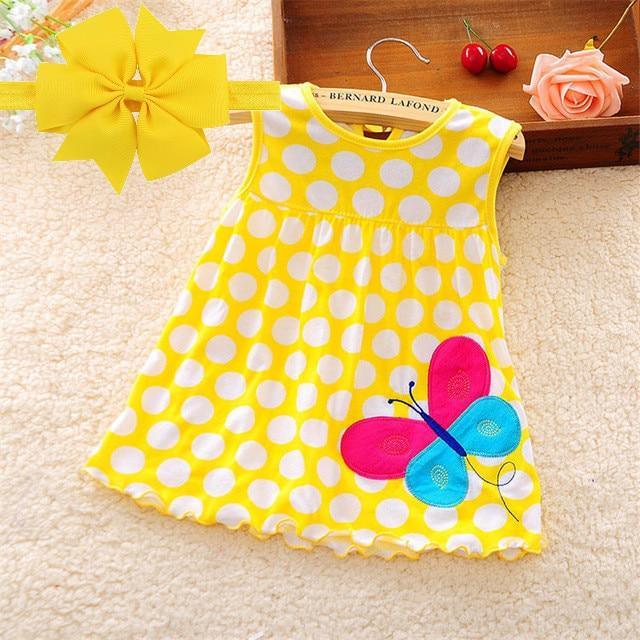 Colorful Modern Luxury Handmade Summer Baby Clothes with Cartoon Long-sleeved Dress for Casual Wear For Baby And Girls 0-5years