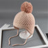 Cute Big Hair Ball Cap For Baby Cotton Knitted Caps for Girls/Boys Warm Woolen Hood Caps Toddler Hats For Winter