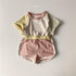 Modern Colorful Cross-Border Summer New Baby Girls Color Shorts Kindergarten Sports Suit For Girls