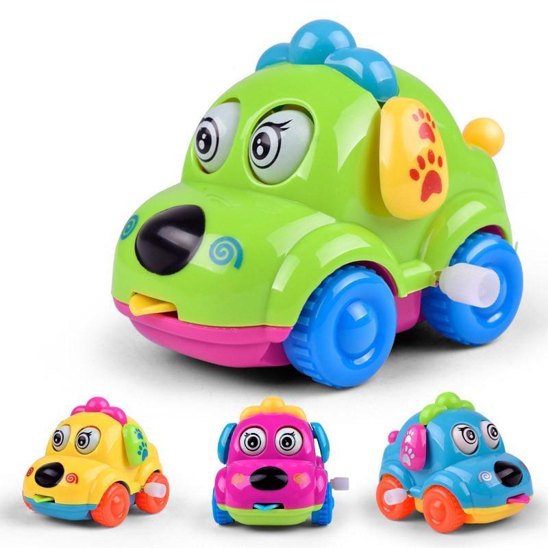 Baby Toys Cartoon Animal Dog Wind Up Toys Running Car Clockwork Educational Toys Infant Baby Mobile Rattle Toy For Kids