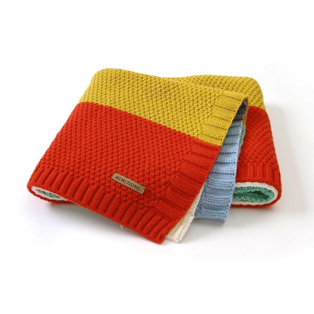 Baby Blankets Knitted Swaddle Wrap Envelopes for Stroller Bedding Blankets for Infants Soft Warm Sleep Covers Blanket for Kids