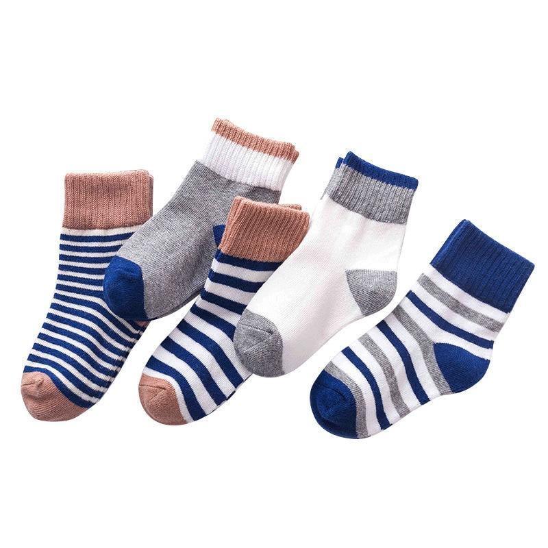 5 Pairs Baby Boys Winter Socks Cartoon Bear Kids Spring Autumn Cotton Breathable For Kids