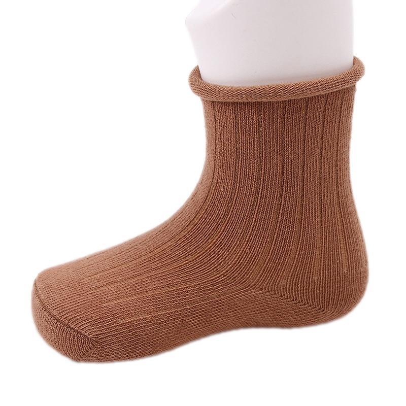 5 Pairs Baby Toddler Cotton Solid Color Short Newborn Casual Comfortable Socks For Kids Boys And Girl