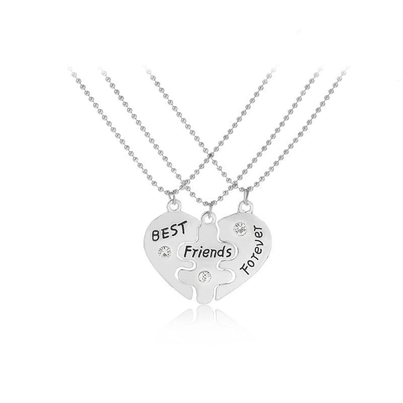 Love Couple Pendant  Rainbow Broken Heart BFF Friendship Necklace Perfect Gift For Friends Cool Jewelry Style