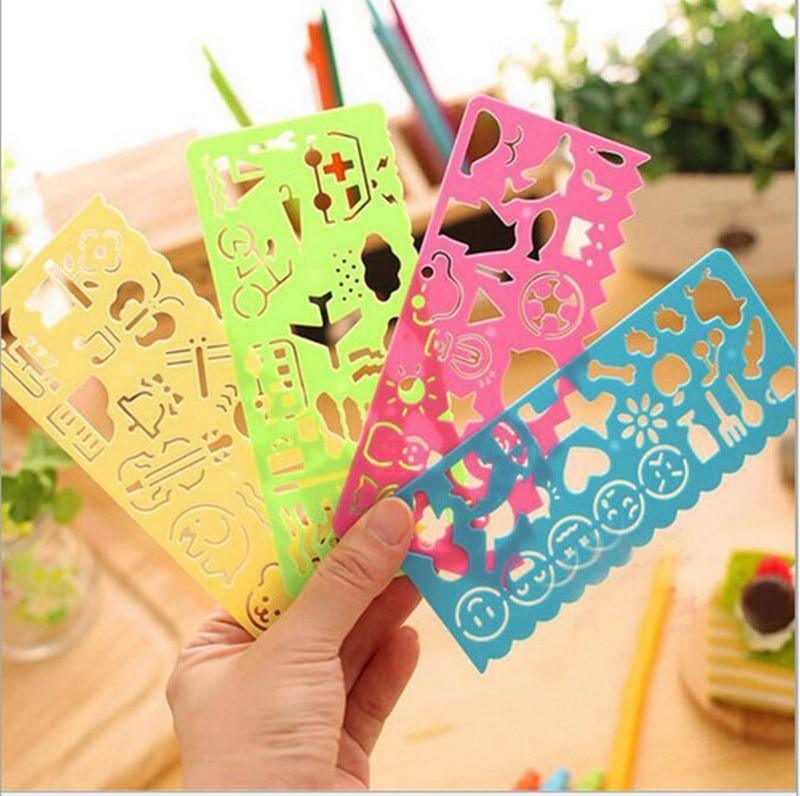 Magic Rainbow Color Scratch Art Paper Card Set With Graffiti Stencil Drawing Board Stick Art Painting Educational Toys