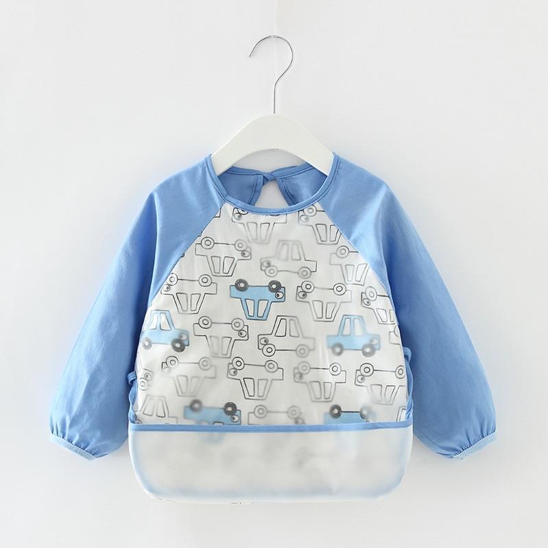 Modern Luxury NEW Baby Cute Cartoon Waterproof Long Sleeve Apron Baby  Feeding Bib for Children Baby and Kids