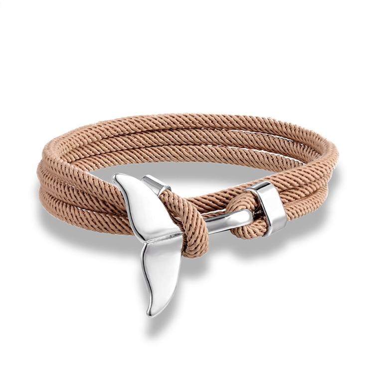 Elegant Modern Charm Whale Tail Amazing Anchor Bracelet For Men And Women Colorful Nice Survival Rope Great Couple Bracelets Homme Femme Lucky Lover Jewelry Water Sports