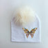 Fashion Baby Cap With Butterfly Toddlers Infant Bonnet Baby Hat For Boys and Girls Travel Hat Cap