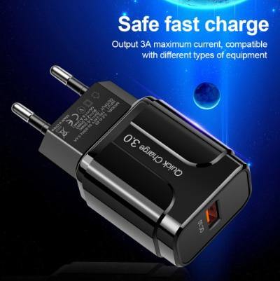 Quick Charge 3.0 USB Charger QC 3.0 Fast Charging  Plug Adapter Wall Mobile Phone Chargers