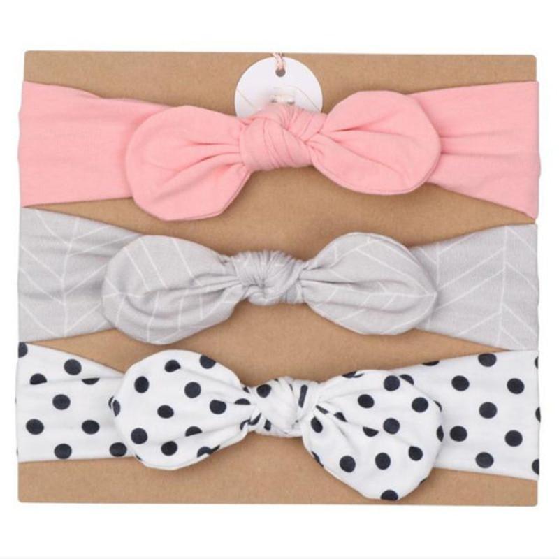 Modern Mother & Daughter Rabbit Ears Bow Hair Bands Cloth Headband Bowknot Headwear Bow